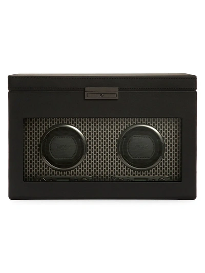 Wolf Axis Double Watch Winder With Storage In Powder Coat