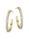 Ippolita 18k Yellow Gold Stardust Diamond Bezel Hoop Earrings