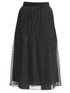 Maje Jockito Pleated Fil Coupé Chiffon Midi Skirt In Black