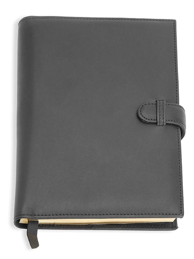 Royce New York Executive Leather Journal In Black