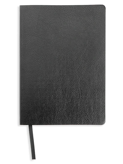 Royce New York Pebble Grain Contemporary Journal In Black