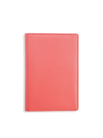 Royce New York Rfid-blocking Leather Passport Case In Red