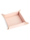 Royce New York Leather Catchall Tray In Blush Pink