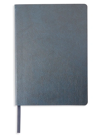 Royce New York Pebble Grain Contemporary Journal In Navy Blue