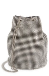 Whiting & Davis Crystal Bucket Bag In Silver