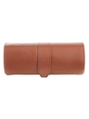 Royce New York Leather Travel Watch Roll In Tan