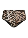 Ganni Women's Recylced Fabric Leopard Bikini Bottom