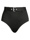 Moschino Buckled Bikini Bottom In Black