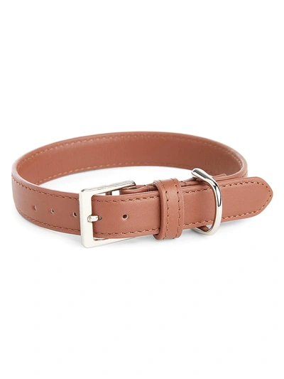 Royce New York Small Leather Dog Collar In Tan