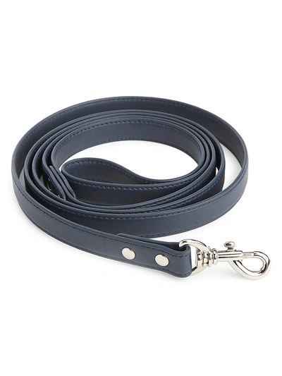 Royce New York Leather Dog Leash In Navy Blue