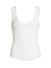 Cinq À Sept Women's Leslie Rib-knit Tank Top In White