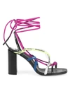 Off-white Women's Shoe Laces Ankle-strap Sandals In Fuchsia