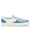 Amiri Men's Skeleton Slip-on Sneakers In Blue White