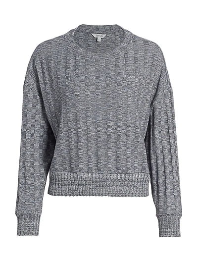 Splendid Reed Rib Knit Sweater In Hthr Charcoal