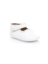 Elephantito Unisex Scalloped Edge Mary Jane - Baby In White