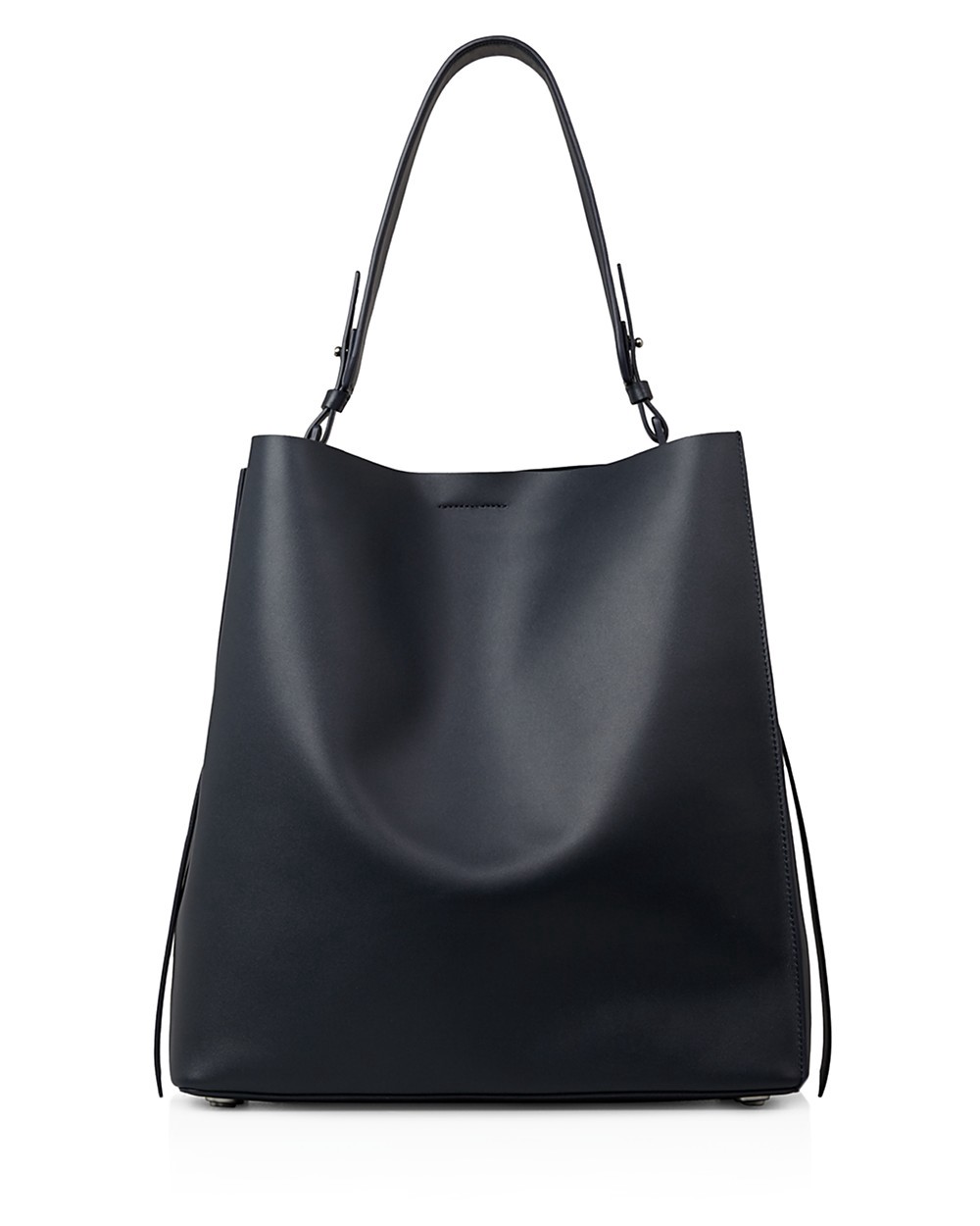 Allsaints Paradise North/south Tote In Marine Blue/silver | ModeSens