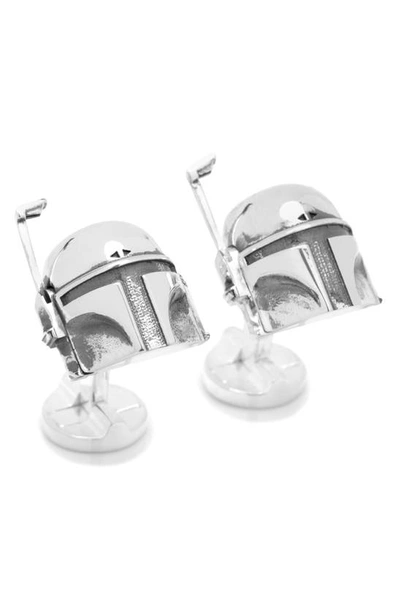 Cufflinks, Inc Star Wars 3d Boba Fett Cufflinks In Silver