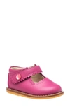Elephantito Kids' Baby Girl's Scallop Leather Mary Jane Flats In Flamingo
