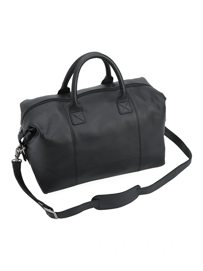 Royce New York Executive Leather Duffel Bag In Black