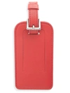 Royce New York Handcrafted Luggage Tag In Red