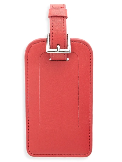 Royce New York Handcrafted Luggage Tag In Red