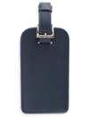 Royce New York Luggage Tag With Silver Hardware In Navy Blue