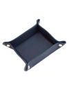 Royce New York Leather Catchall Tray In Navy Blue