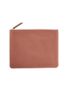 Royce New York Leather Travel Pouch In Tan