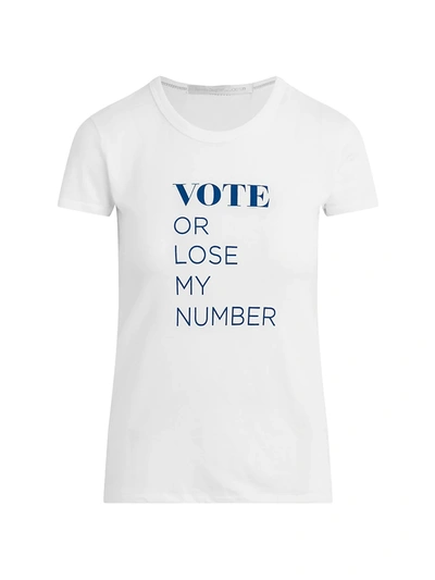 Joe's Jeans Women's Joe's X Favorite Daughter Vote Or Lose Graphic T-shirt In White