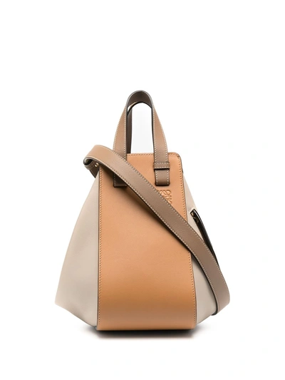 Loewe Hammock Small Leather Shoulder Bag In Brown