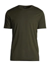 Kiton Classic-fit Cotton & Cashmere T-shirt In Olive