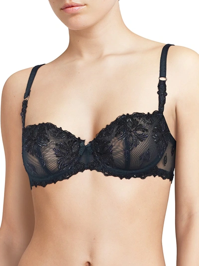 Chantelle Women's Champs Elysees Lace Unlined Bra In Winter Blue