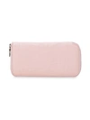 Grace Crocodile Leather Continental Wallet In Blush