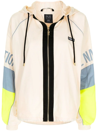 P.e Nation First Position Colorblocked Jacket In Neutrals