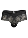 Chantelle Women's Champs Elysse Lace Embroidered Hipster In Black Gold