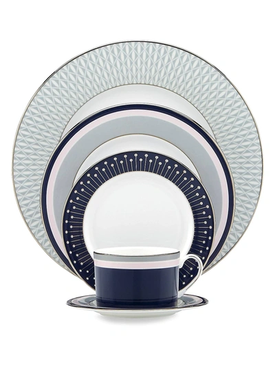 Kate Spade Mercer Drive 5-piece Platinum-accented Bone China Place Setting In No Color