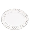 Kate Spade Larabee Road Platinum-accented Bone China Oval Platter In White