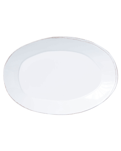 Vietri Melamine Lastra Oval Platter In White