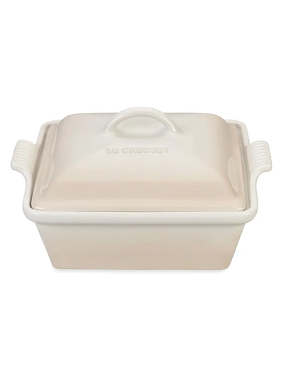 Le Creuset Heritage Stoneware Covered Square Casserole In Meringue