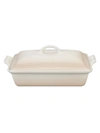 Le Creuset Heritage Stoneware Covered Rectangular Casserole In Meringue