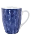 Vietri Viva Santorini Ceramic Stripe Mug In Blue