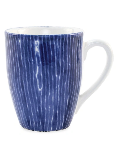Vietri Viva Santorini Ceramic Stripe Mug In Blue