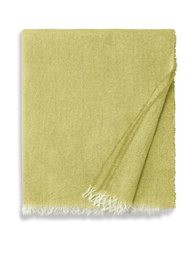 Sferra Ciarra Fringed Throw In Lemon