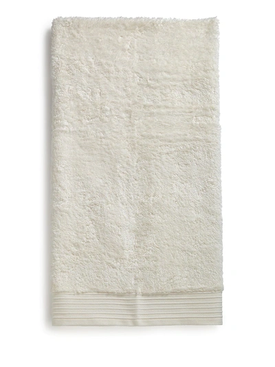 Peacock Alley Terry Loop Corded Dobby-border Bath Towel In Ivory