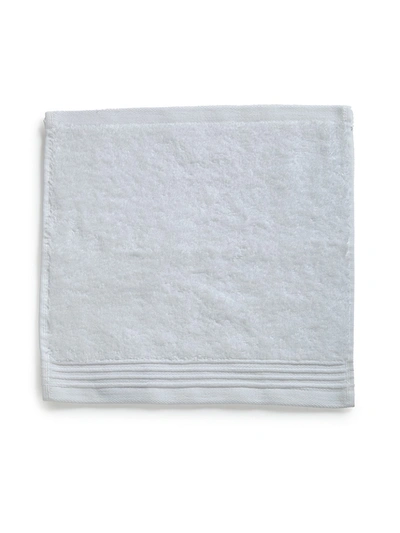 Peacock Alley Terry Loop Corded Dobby-border Wash Cloth In White