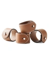 Ralph Lauren Wyatt Set Of 4 Napkin Rings In Saddle