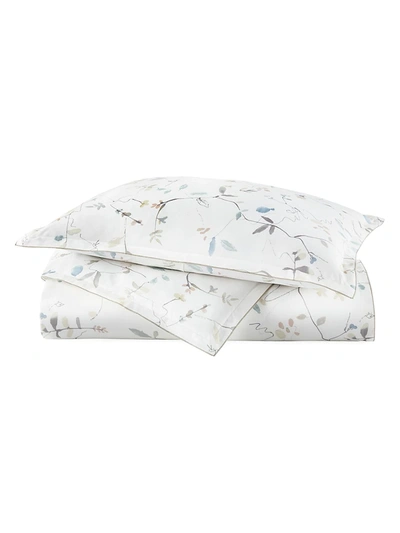 Peacock Alley Avery Floral-print Duvet In Linen