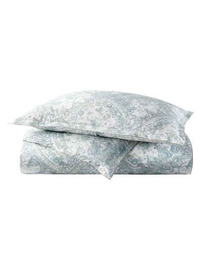 Peacock Alley Seville Watercolor Duvet In Mineral