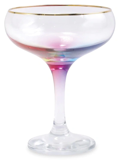 Vietri Rainbow Coupe Champagne Glass In Multi