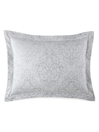 Peacock Alley Bella Metallic Jacquard Sham In Pewter